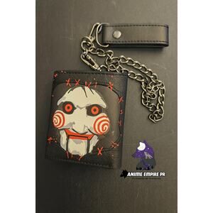 Jigsaw Saw Wallet w/ Chain | Horror Movie Style | Gothic Geek Fashion